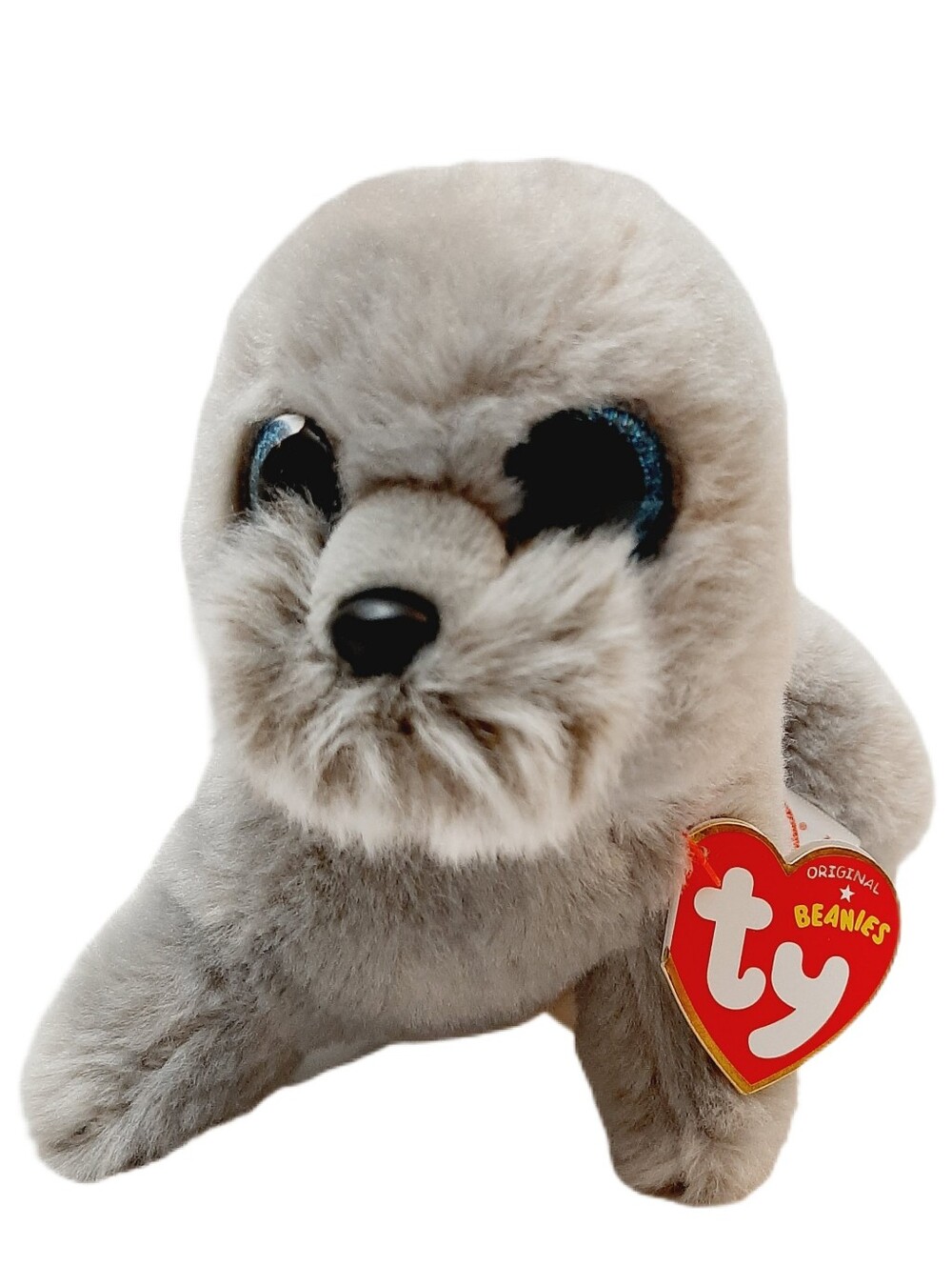 🍒 TY Original Beanies Babies Wiggy the Grey Seal 6" Plush Kids Soft Toy NWT